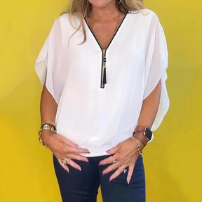 Camisa Feminina Casual de Chiffon