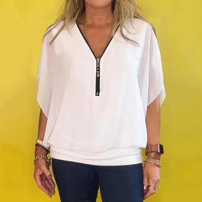 Camisa Feminina Casual de Chiffon