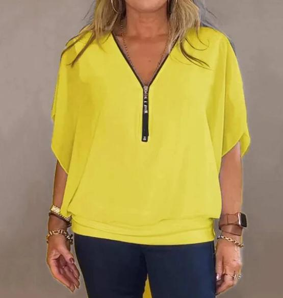 Camisa Feminina Casual de Chiffon