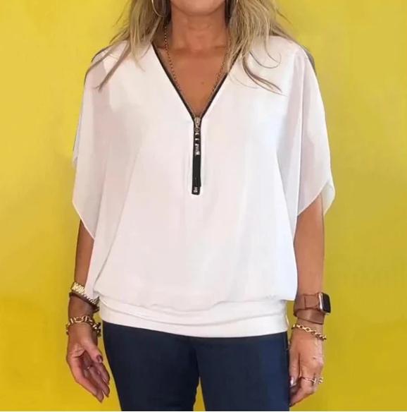 Camisa Feminina Casual de Chiffon