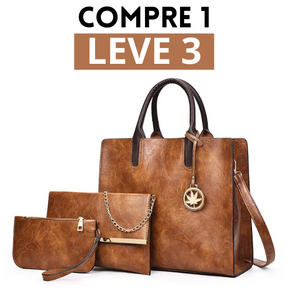 Bolsa De Couro Elegant - Compre 1 Leve 3