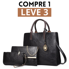 Bolsa De Couro Elegant - Compre 1 Leve 3