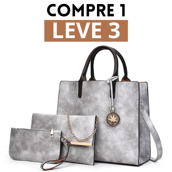 Bolsa De Couro Elegant - Compre 1 Leve 3