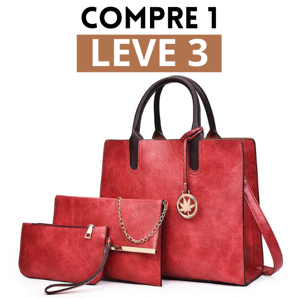 Bolsa De Couro Elegant - Compre 1 Leve 3