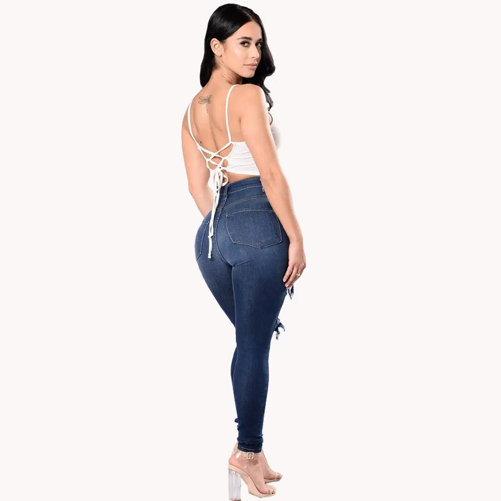 Calça Jeans Skinny Rasgada Milena