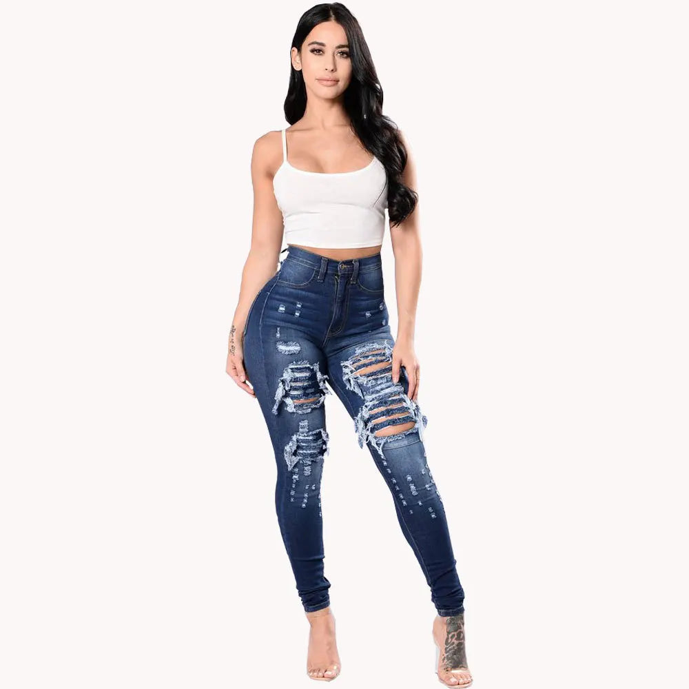 Calça Jeans Skinny Rasgada Milena