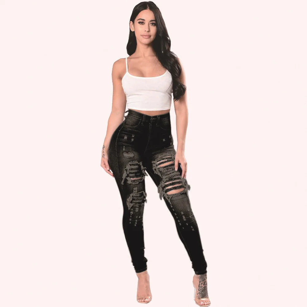 Calça Jeans Skinny Rasgada Milena