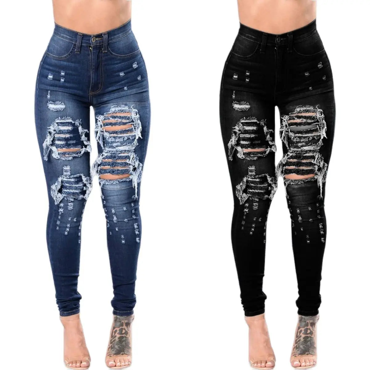 Calça Jeans Skinny Rasgada Milena