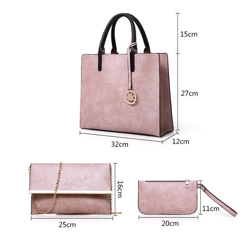 Bolsa De Couro Elegant - Compre 1 Leve 3