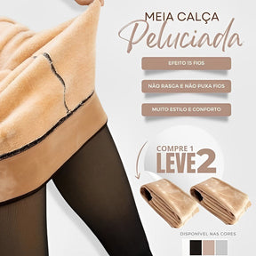 Meia Calça Térmica Forrada com Lã - Compre 1 Leve 2